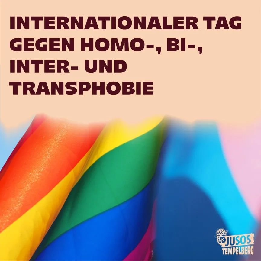 🏳️🌈 Am Internationalen Tag gegen Homo-, Bi-, Inter- und Transphobie, kurz IDAHOBIT, machen wir auf Diskriminierung von LGBTQIA* Menschen aufmerksam.
📢 Wir kämpfen dafür, dass das Transsexuellengesetz abgeschafft und die Blutspende für alle geöffnet wird.
❤️ Wir sind solidarisch mit den Opfern diskriminierender Gewalt!